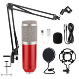 USB Microphone Three Color Set with Cantilever Support Shock Mount Microphone kit for PC Computer Professional Studio Microphone