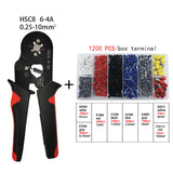 Tubular Terminal Crimping Tool Mini Electrician's Pliers Hand Tools HSC8 6-4 0.06-10mm2 28-7AWG High Precision Pliers Set