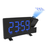 LED Digital Projection Alarm Clock Electronic Alarm Clock with Projection FM Radio Time Projector Bedroom Bedside Mute Clock