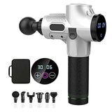 Massage Gun Deep Tissue Percussion Muscle Massager For Pain Relief 30 Speeds Electric Body Massager LCD Touch Display Fascia Gun