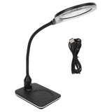 Clip/Benchtop Magnifying Lamp 3X Primary 10X Secondary Clip On Soft LED USB Port Adjustable Gooseneck Magnifier with Light u