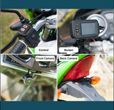 SE30 720P Motorcycle Dash Cam Waterproof 720P HD Motorbike Parking Monitor DVR + Rear View Camera Support Gravity Sensor
