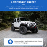 12V 7 Pin Round Trailer Plug 7 Way Socket Adapter Wiring Connector for American Trailer Connector Auto Parts
