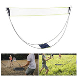 New 2/4 Person Group Set Simple Net Frame Home Entertainment Racket Set Mesh Belt Bracket Portable Bag Portable Badminton Net