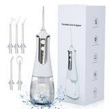Portable Water Dental Flosser Oral Irrigator USB Rechargeable Water Jet Floss Tooth Pick 5 Jet Tip 350ml Water Thread for Teeth