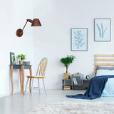 Black Rustic Vintage Swimming Arm Wall Lamp Retro Long Reading Lights on the Wall Adjustable Iron Applique Murale Luminaire Home