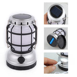 LED Solar Barn Lantern Lamp Portable Outdoor Camping Tent Light USB Rechargeable Classic Kerosene Lamp Home Emergency Hand Light