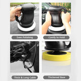 12V Car Buffer Polisher 5Inch Car Polisher Waxer Car Polishing Device 1500RPM with Polish&amp;Wax Bonnet for Car Detailing Polishing