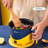 Mini Electric Cooking Machine 1-2 People Hot Pot Single/Double Layer Mini Non-stick Pan Multifunction Electric Rice Cooker EU