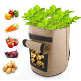 Seedling Ventilation Felt Moistureproof Double Door Potato Tomato Plant Grow Bag With Flap Container Vegetable Garden Supplies