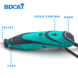 BDCAT 180W Electric Grinder Engraver Tool Mini Drill Polishing Machine Variable Speed Rotary Tool Power Tools Dremel Accessories