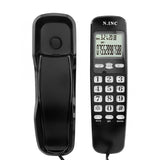 Telefono Mini Telephone Landline Phone DTMF/FSK Home Office Hotel Incoming Caller ID LCD Display Home Desktop Wall-mounted Phone