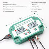 WIFI Water Quality Monitor Tester 6 In 1 PH/TDS/EC/SG/salinity/multi-parameter PH Detector Meter Tuya APP Control US/EU Plug
