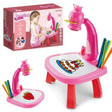 Kid Led Projector Art Drawing Table Toys Child Smart Painting Board Desk Baby Educational Learning Paint Tools Montessori Toys