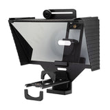 TC3 Teleprompter for Tablet Smartphone DSLR Camera Portable Teleprompter with Remote Control + Lens Adapter Rings for Mobile