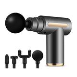 Type C Charging Pocket Massage Gun Electric Deep Muscle Vibration Relief Fitness Portable Mini Fascia Gun 4 Massage Heads XA103T