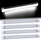2-85V 72 LED Car Interior White Strip Light Bar Car Interior Lamp with On/Off Switch for Lorry Truck Caravan Car Camper Boat