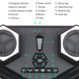 USB Portable Roll Up Drum Kit Silicone Electronic Drum Sets with Foot Pedal &amp; Drumsticks Built-in Battrey for Beginners