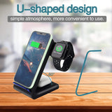 Wireless Charger,3 in 1 Fast Wireless Charging Station Dock for iPhone 12/12 Pro/11,for Apple Watch SE,Qi Phones