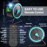 Galaxy Star Projector Light Can be Hung Rotated 360° Starry Sky Projector Bluetooth Music Player for Room Decoration Party Xmas
