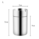 Stainless Steel Car Ashtray Smokeless Auto Cigarette Ashtray Holder auto  parts