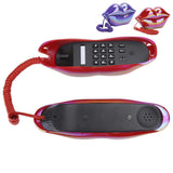 WX-3016 Mouth's Lips Shape Telephone Home Office Desktop Telephone Landline Phone Lip Shaped Phones telefone Red / Purple