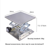 200x200mm Stainless Steel Lifter Router Plate Table Woodworking Machinery Engraving Laboratory Lifting Platform Carpentry Tool