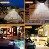 308 LEDs Solar Light Outdoor 3 Modes IP65 Waterproof Modern Wall Lamp With PIR Motion Sensor Street Lights For Garden Decoration