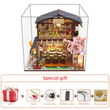 Diy Dollhouse Kit Miniature Building Wooden House Model Japanese-style Sushi Shop Kids Toys Adult Gift Big Doll House Furniture