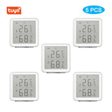 Tuya WIFI Temperature And Humidity Sensor Indoor Hygrometer Thermometer With LCD Display Support Alexa Google Assistant