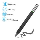 BOSTO Digital Pen 8192 Levels Pressure Battery-Free Stylus Pen with 20pcs Pen Nips Pen Holder for BOSTO BT-16HDT/BT-16HDK