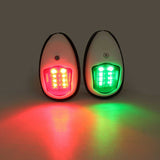 2Pcs Universal LED Side Light Signal Lamp Side Marker Light Navigation Lamp For Marine Boat Yacht Truck Trailer Van
