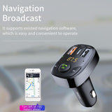 Car Bluetooth FM Transmitter Car Accessories Fm Modulator Electronic Cigarette Type-C QC3.0 Dual USB Charger Mp3 Player