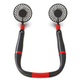 Hand-held Hanging Neck Two-in-one Fan Silent Sports Household Rotary Fan Adjustable Stronger Wind Built-in Battery