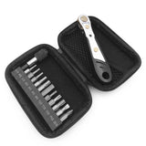 Multifunctional Bicycle Repair Tools MTB Mountain Bike Ratchet Wrench Spanner Screwdriver Bit Storage Hard Shell Bag Kit