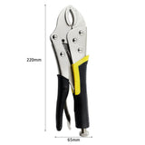 10 inch Round Jaw Vice Grips Vigorous Pliers Multifunctional Locking Pliers  Straight Jaw Lock Vise Grip Clamp Hand Tools