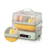 Electric Steamer Pot Steamer Cooker Egg Boiler  Home Breakfast Machine Double Layer Multifunction Timing Hot Pot Food Warmer