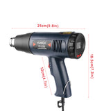 Digital Display Electric Hot Air Gun Temperature-controlled Building Hair dryer Heat gun Soldering Tools Adjustable+3Nozzle 220V