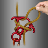 Rock Climbing Descender OX Horn 8 Descend Ring Downhill Eight Ring With Bent-ear Rappelling Gear Belay Device Equipment 50NG