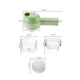 Multifunction Food Chopper Slicer Electric 4In1 Vegetable Cutter Masher Wireless Garlic Crusher Grinder Kitchen Gadgets