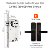 Cerradura intelige X5 Waterproof Tuya Biometric Fingerprint Security Intelligent Smart WiFi APP Password Electronic Door Lock
