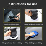 Portable Car Polishing Machine 1500rpm Automobile Car Polisher Waxing Machine Electric Waxer Buffing Sanding Tool