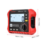 HT5910 4.7inch LCD Resistance Meter Leakage Switch Tester RCD/Loop Tester 1000 Data Storage Megohmmeter Voltmeter with Backlight