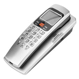 Mini Office Phone Caller ID Landline Phone Desktop Fixed Wired Phone Wall Mountable Phone with LCD Display for Home Office Hotel