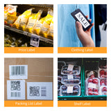 Portable BT Label Maker Wireless 80mm Thermal Receipt Printer BT Connection Compatible with iOS Android Adjustable Paper Widths