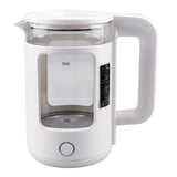 High Boron Glass Electric Tea Kettle, Water Boiler &amp; Heater, 2 L, Auto-Shut off and Boil-Dry Protection, White/Black