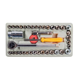 40Pcs Ratcheting Socket Wrench Set Car Repair Tool Wrench Ratchet Pawl Socket Spanner Metalworking Hex Socket Tool Kit