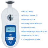 Handheld Digital 0-53%/0-32% Refractometer Brix Sugar Tester Meter Fruit Juice Beverage Drinks Concent Measuring Instrument