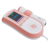 Color LCD Display Pocket Fetal Doppler Prenatal Heart Baby Heart Monitor 3MHz Probe Dual Interface Display Pink Blue