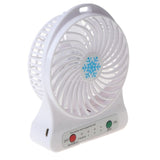 Portable LED Light  Mini Fan Air Cooler Mini Desk USB Fan Third Wind USB Fan Rechargeable ABS Portable Office Outdoor Home